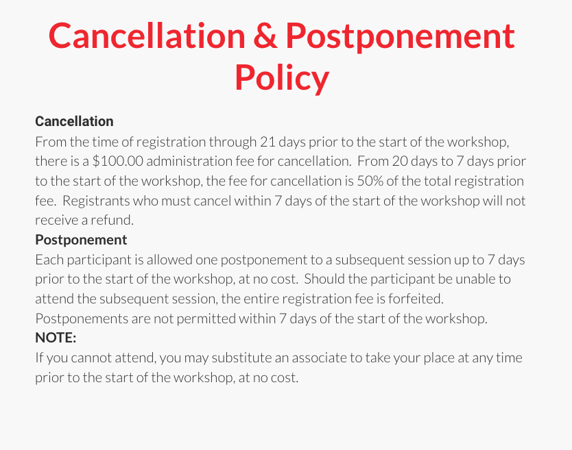 Cancellation Policy